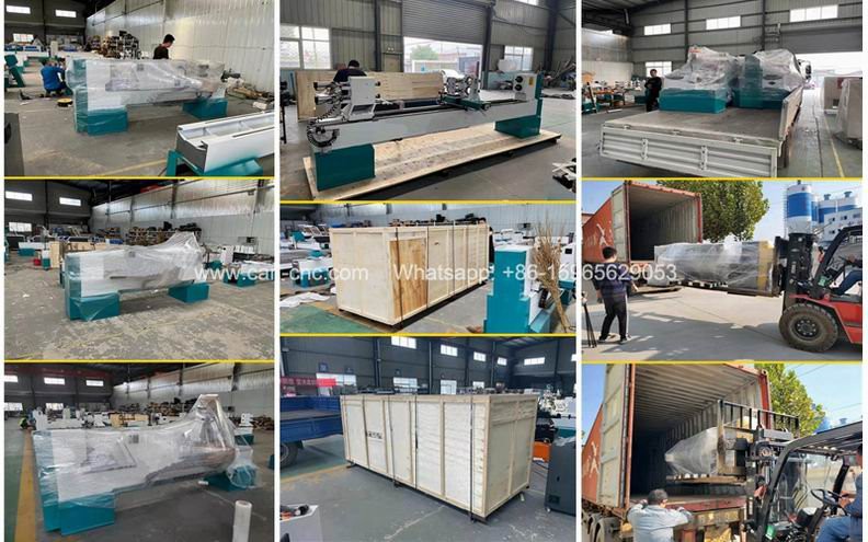 2 axis cnc wood turning lathe delivery