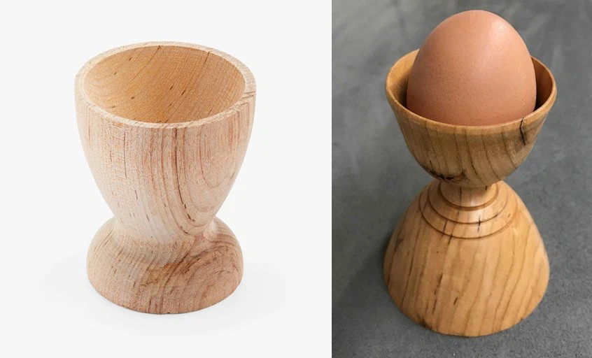 wood turning egg cups samples by cnc lathe  (1)
